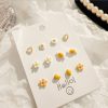 Sterling Silver Needle Stud Earrings Women's Set Small Delicate Eardrops Bone Nail