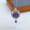 5689faad-2497-4b99-8a0f-2b78017b444f.jpg Spring New S925 Silver Platinum-plated Inlaid Amethyst Pendant
