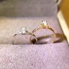 OL Minimalist Zircon Women's Ring Copper Plated White Gold