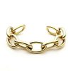 High Color Retention Exaggerating High Quality 18K Bright Gold Wide Bracelet