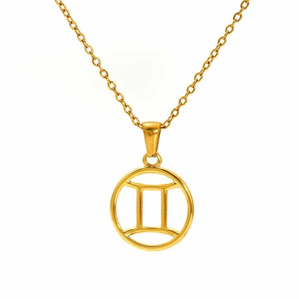 Fashion Titanium Steel Necklace Twelve Constellation