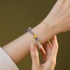 Sterling Silver Chalcedony Carrying Strap Chinese Flower Weaving