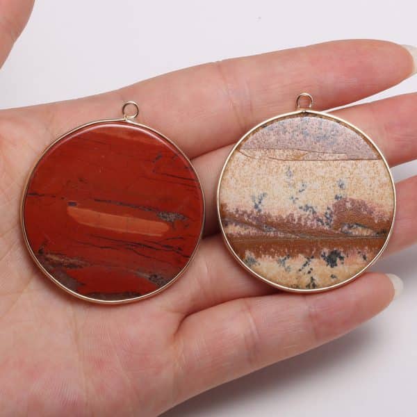 Natural Stone Semi-precious Stone Connector Original Piece Shape