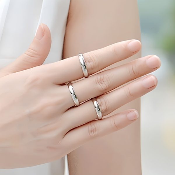 Women's Korean-style Elegant 3mm Simple Bracelet Arc Titanium Steel Ring