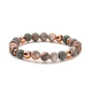 Yoga Energy Lava Volcanic Rock Bead Bracelet