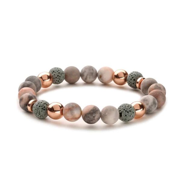 Yoga Energy Lava Volcanic Rock Bead Bracelet