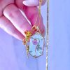 Retro Double Rose Pendant Necklace For Women