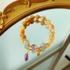 Golden Tigerite Yellow Tower Crystal Design Bracelet For Women