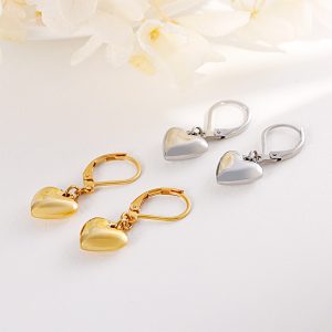 Korean Fashion Personality Heart Pendant Earring Jewelry Set