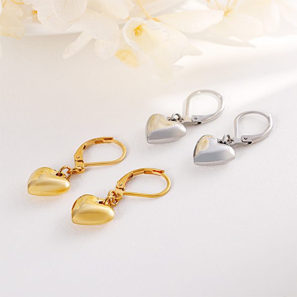 Korean Fashion Personality Heart Pendant Earring Jewelry Set