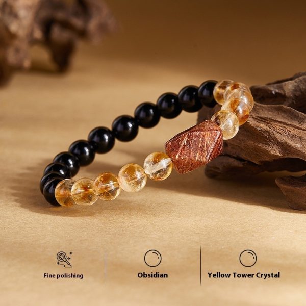Fashion Personality Natural Obsidian Bracelet Women