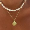 576c547f-ba5e-4e8d-b286-e26edc7c26b9.jpg Simple Metal Shell Pendant Temperament Wild Design Conch Clavicle Chain