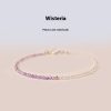 2mm Women's Purple Rattan Beautiful Purple Crystal Bracelet