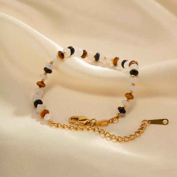 Women's Natural Stone 1 Stainless Steel Bracelet Jewelry