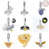 925 Sterling Silver Beads Pendant DIY Bracelet Jewelry Accessories