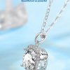 S925 Sterling Silver 1 Karat Happiness Necklace Women's Clavicle Chain