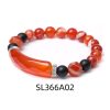 Black Agate Diamond-shaped Cut Bracelet For Women