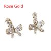 Sparking Zirconium Bow Stud Earrings Women
