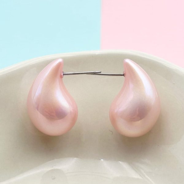 Acrylic Earrings Water Drop Nacrolacquer