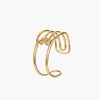 European And American Open Stainless Steel Bracelet 18K Gold Plating Heart-shaped Design Sense