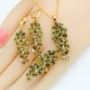 583b96b0-f6ee-419f-b2e0-62463dcd9744.jpg Olive Green Stone Cubic Zirconia Earrings Pendant Necklace Bracelet Ring