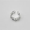 S925 Sterling Silver Ring For Men And Women Retro Hip Hop Thai Silver Simple Hollow