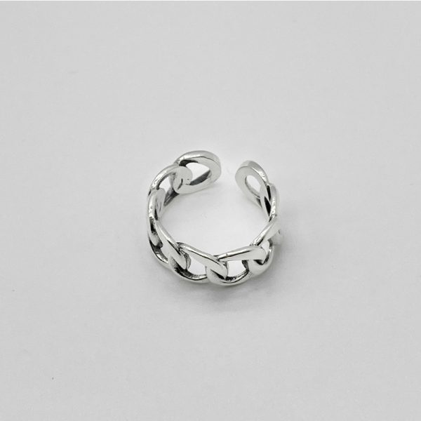 S925 Sterling Silver Ring For Men And Women Retro Hip Hop Thai Silver Simple Hollow
