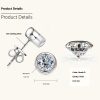 Round Moissanite Stud Earrings Bubble Couple S925 Silver
