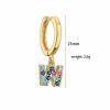 Micro-set Zircon Color Diamond Letter Earrings