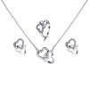 Metal Jewelry Three-piece Creative Wedding Three-dimensional Knotted Ring Earrings Necklace Set