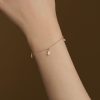 S925 Sterling Silver Geometric Water Drop Bracelet Women's All-match Simple