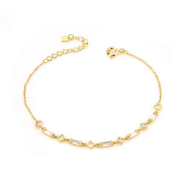 Rectangular Stone Stitching Simple Bracelet