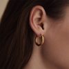 Simple Circle Earrings Stainless Steel Jewelry