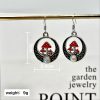 Popular Special-interest Design Personalized Mushroom Circle Pendant Earrings For Women