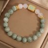 Natural Oil Green Emerald Crystal Bracelet Girls Exquisite Five Pieces Of Scriptures