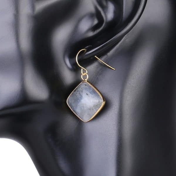 Natural Stone Amethyst Eardrops