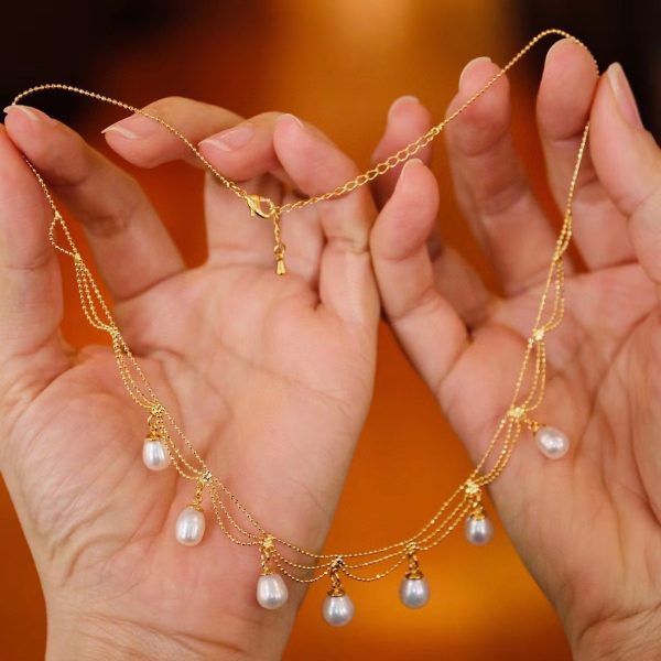 Vintage Natural Freshwater Pearl Necklace For Women