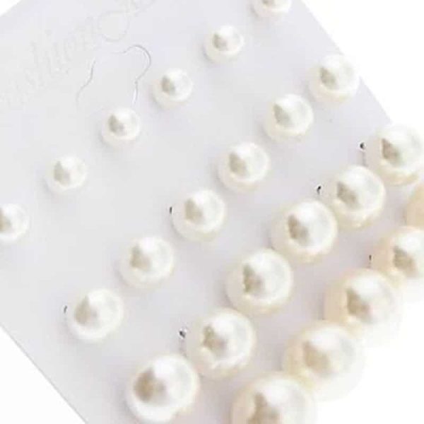 Women's Fashion Simple Pearl Earrings Set