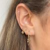 Simple And Fashionable Zircon Tassel Earrings Set