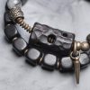 Ethnic Style Black Hair Crystal Mixed Handmade Texture Bracelet