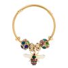 Women's Gold Shiny Diamond Adjustable Bee Bracelet
