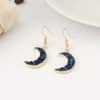Natural stone moon necklace sweater