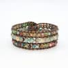 Hand-woven stone bracelet