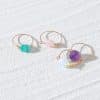Multi Layered Laminated Stone Ring