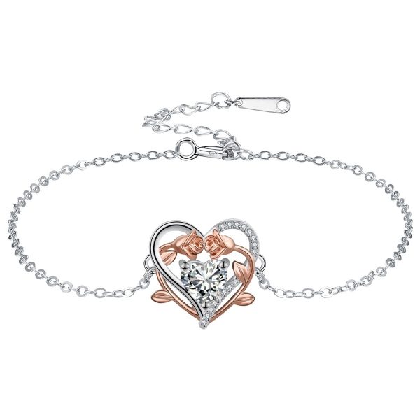 Ornament Heart-shaped Rose Bracelet Mother's Day Gift