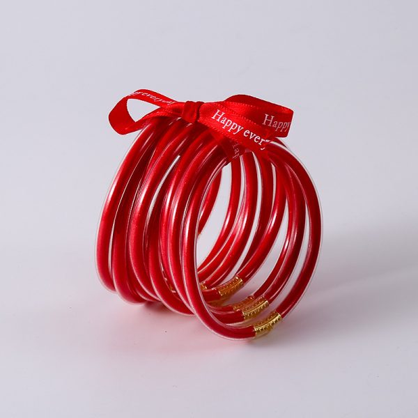 Colorful Silicon Ribbon Bow Bracelet