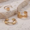 Metal Type C Ear Bone Clip No Ear Hole Ear Hang Female Temperament Hip-hop Minority Cool Wind Earring Set Decoration