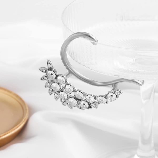 Personality Cold Wind Business Alloy Earrings Simple Micro-set Outline Elf Earrings Female