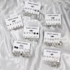 Simple Earrings 6 Pairs With Diamonds Earings Set