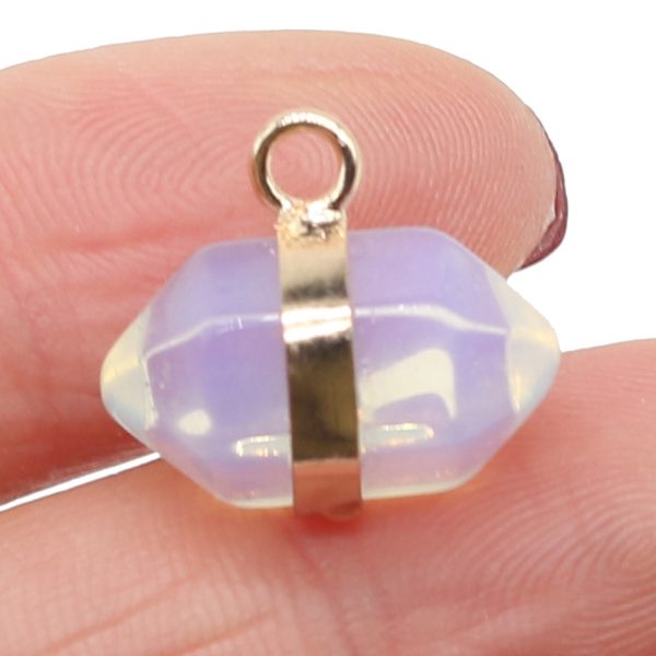 Natural Stone Pillar Pendant Jewelry Accessories